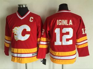 Kinder Calgary Flames Eishockey Trikot Iginla #12 Red